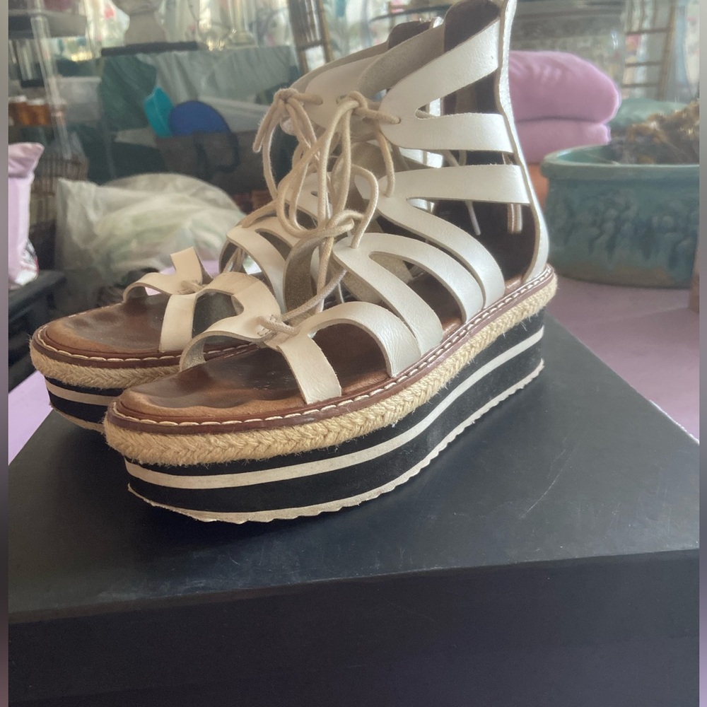 Anthropologie Silent D Boho Platform Sandals - image 4